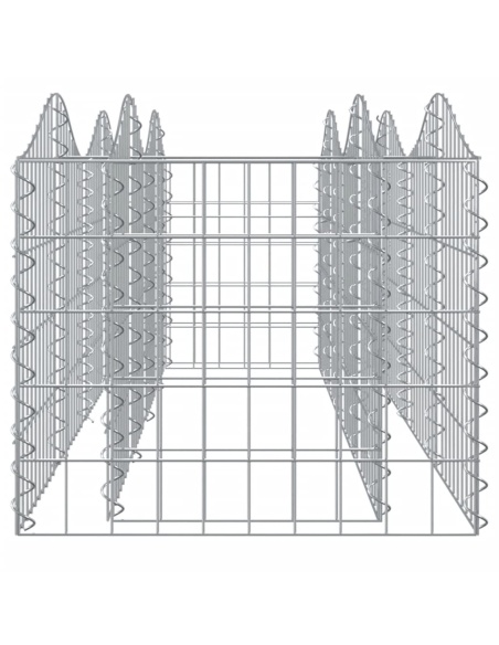 Извит габион повдигната леха 200x50x50 см поцинковано желязо