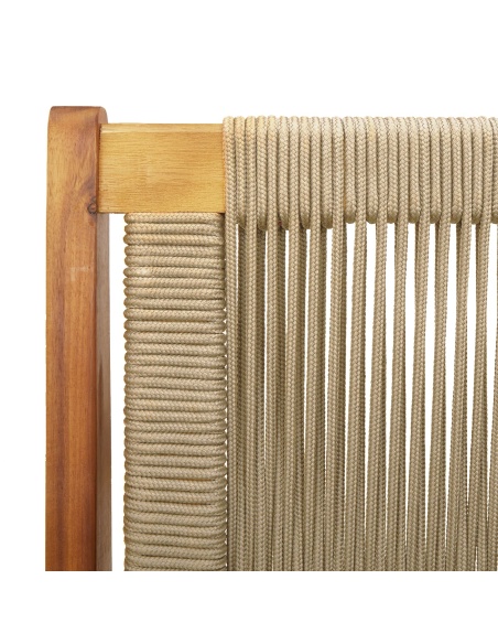Градинска пейка Бежова 76x122x73 см Масивна дървесина акация