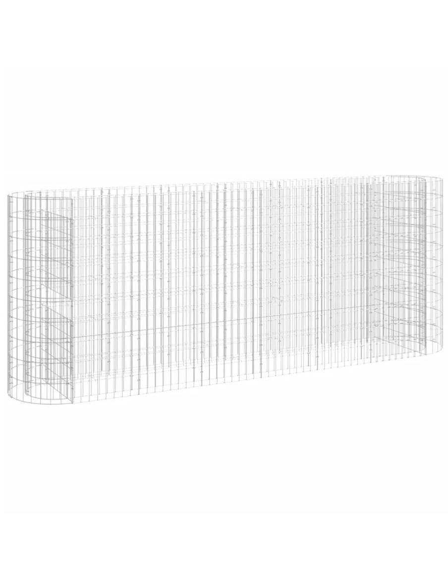 Габион повдигната леха, поцинковано желязо, 260x50x100 cм