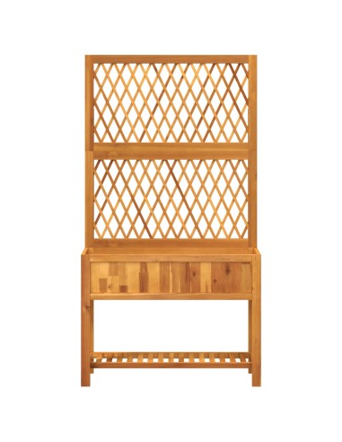 Кашпа с пергола и рафт, 100x32x185 cm, акация масив