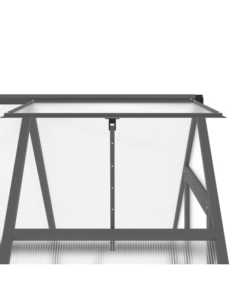 Оранжерия с основа рамка антрацит 169x114x202 см алуминий