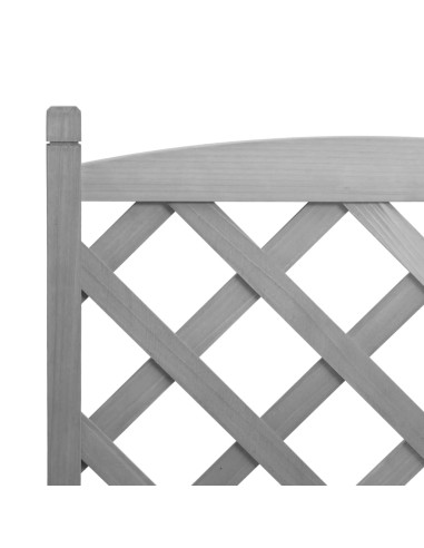 Кашпа с пергола, сиво, масивна ела