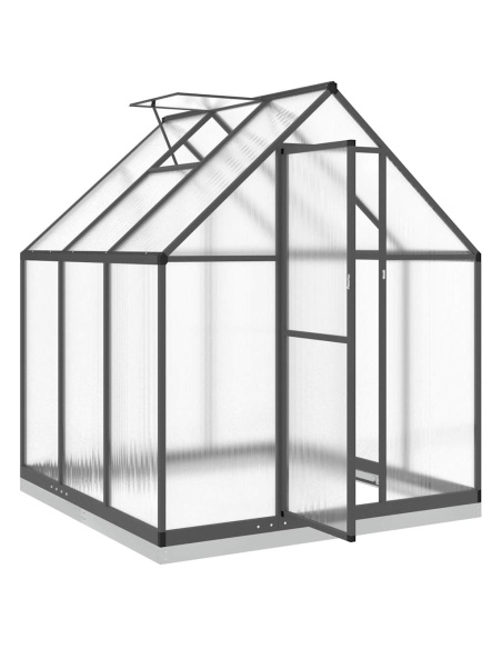 Оранжерия с основа рамка антрацит 169x169x202 см алуминий