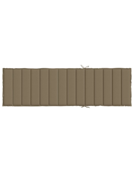 Шалте за шезлонг, меланж таупе, 200x60x4 см, плат