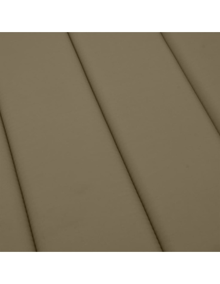 Шалте за шезлонг, меланж таупе, 200x60x4 см, плат