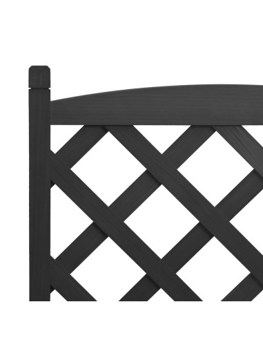 Кашпа с пергола, черно, масивна ела