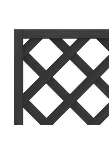 Кашпа с пергола, черно, масивна ела