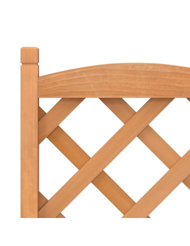 Кашпа с пергола, кафяво, масивна ела