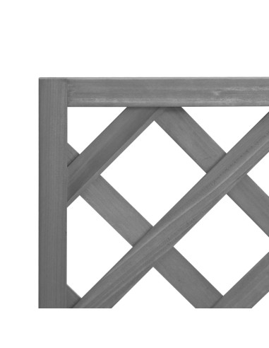 Кашпа с пергола, сиво, масивна ела