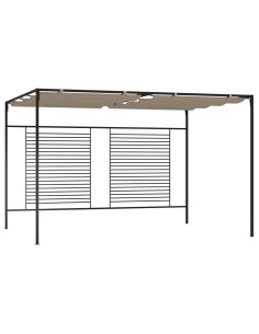 Шатра с прибиращ се покрив, 3x4x2,3 м, сива, 180 г/м²