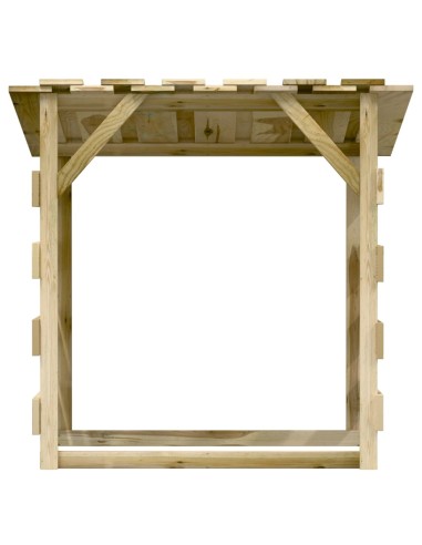 Пергола с покрив, 100x90x100 см, импрегнирано борово дърво