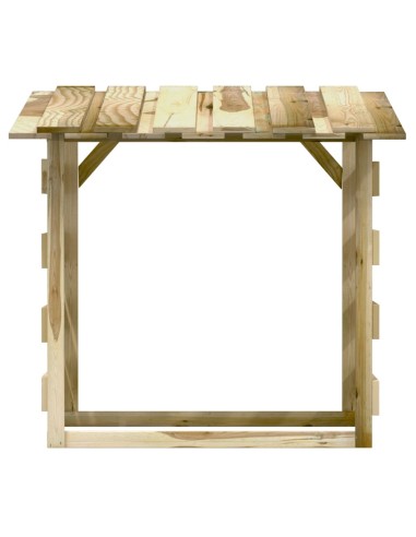 Пергола с покрив, 100x90x100 см, импрегнирано борово дърво