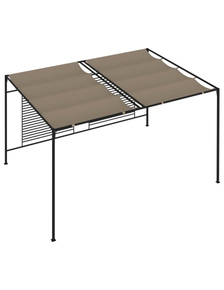 Шатра с прибиращ се покрив, 3x4x2,3 м, сива, 180 г/м²