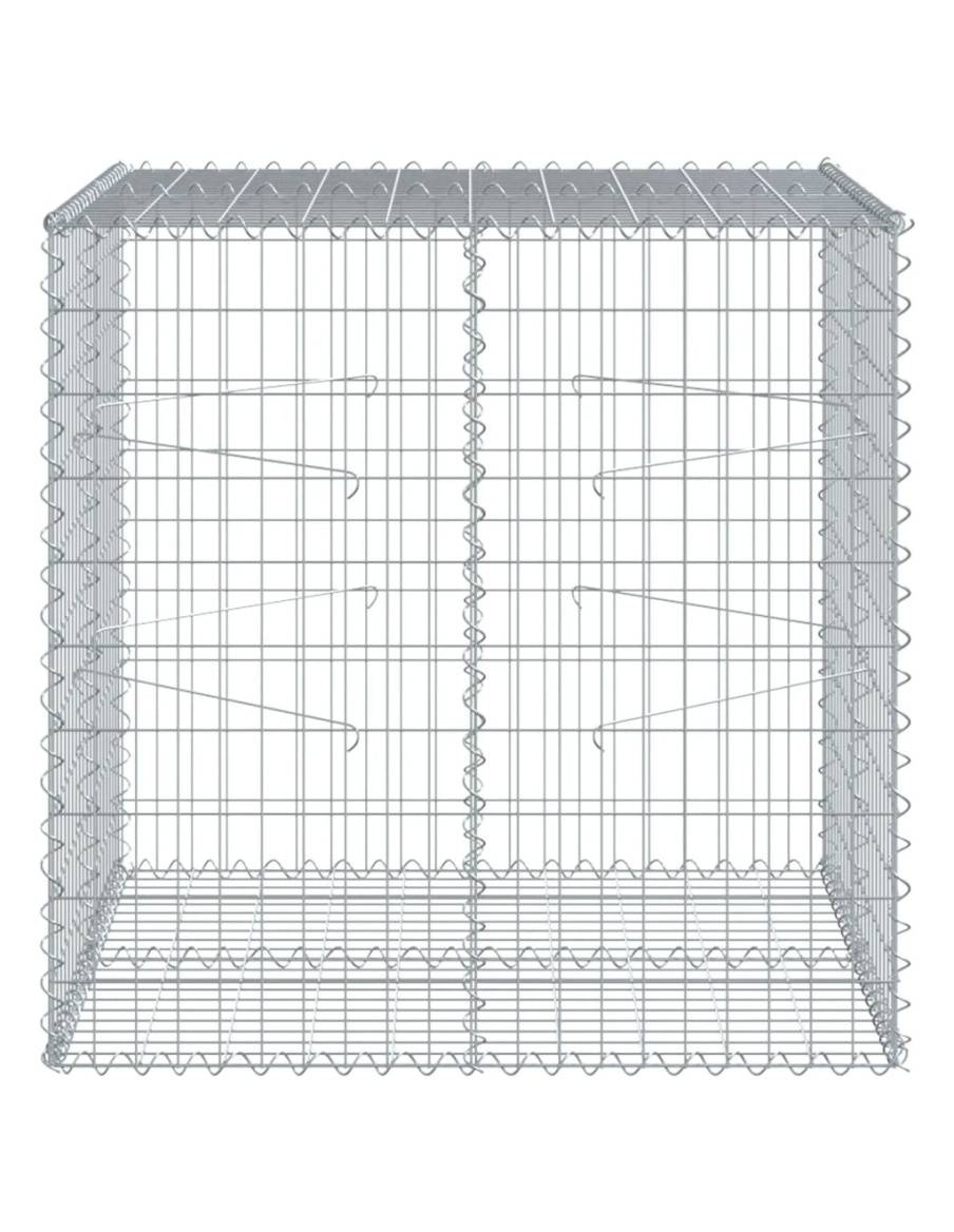 Габионна кошница с капак, 100x100x100 см, поцинковано желязо