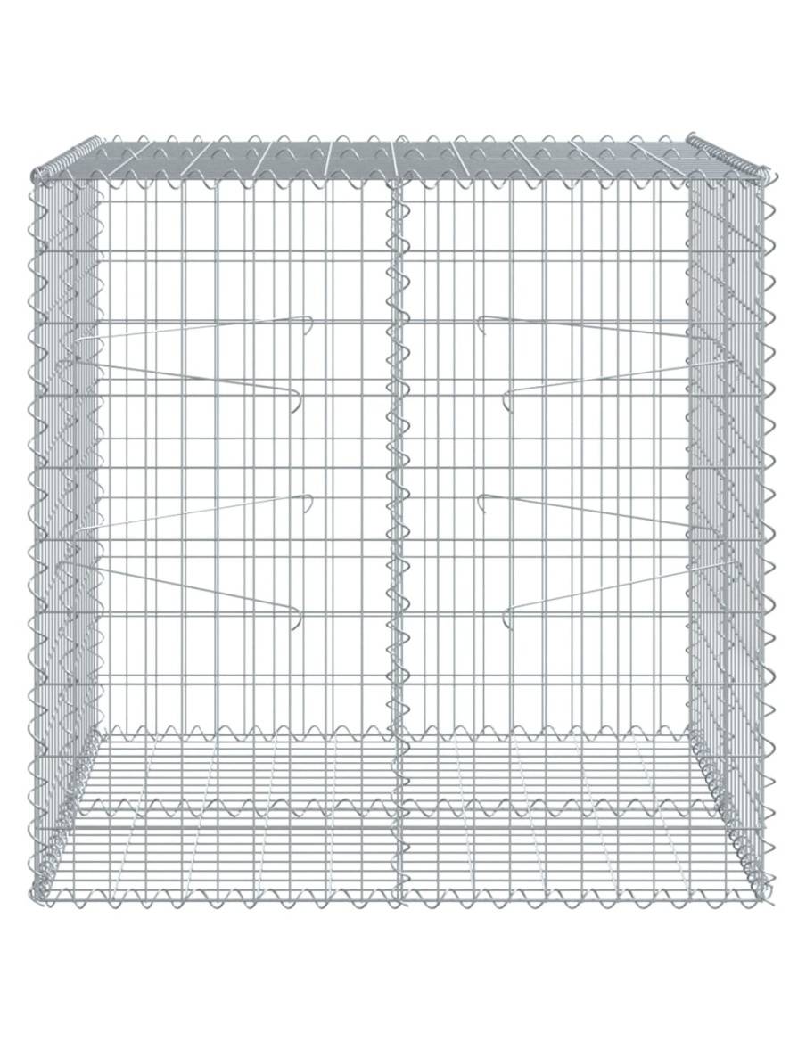 Габионна кошница с капак, 100x100x100 см, поцинковано желязо