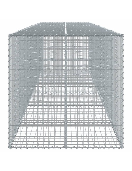 Габионна кошница с покритие, 600x100x100 см, поцинковано желязо