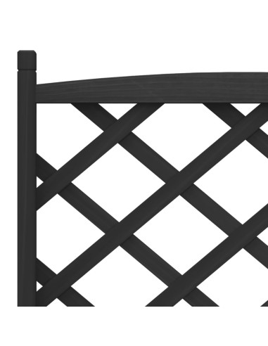 Кашпа с пергола, черно, масивна ела