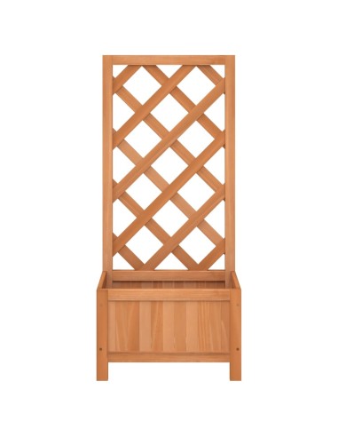 Кашпа с пергола, кафяво, масивна ела