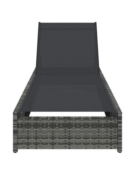 Шезлонг Сиво 60x200x27 см Полирата