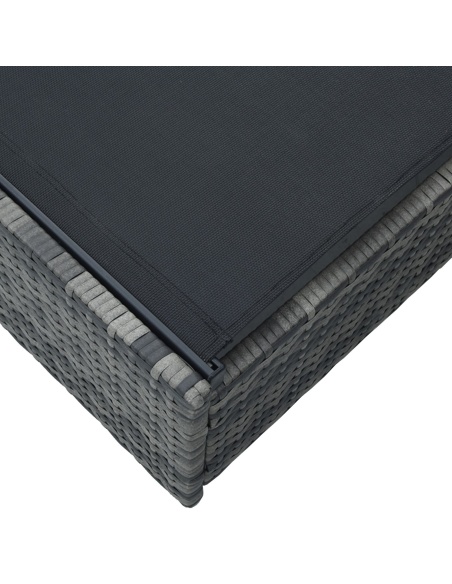 Шезлонг Сиво 60x200x27 см Полирата