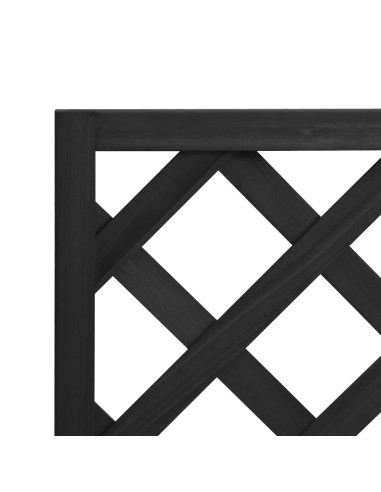 Кашпа с пергола, черно, масивна ела