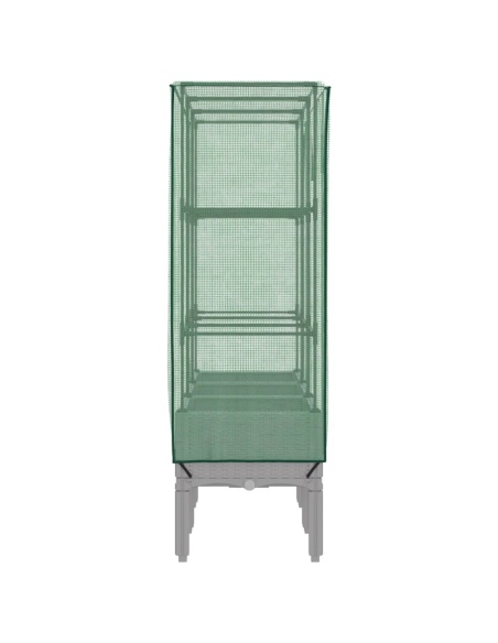 Повдигнато легло с оранжерия калъф, ратанов вид, 120x40x140 см