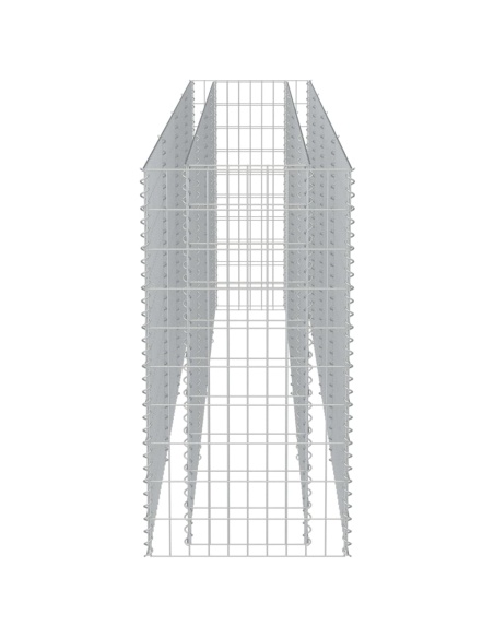 Габион повдигната леха, поцинкована стомана, 360x50x100 cм