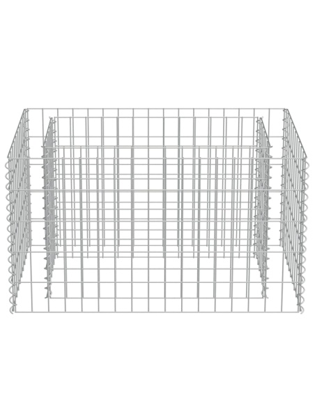 Габион повдигната леха, поцинкована стомана, 90x50x50 cм