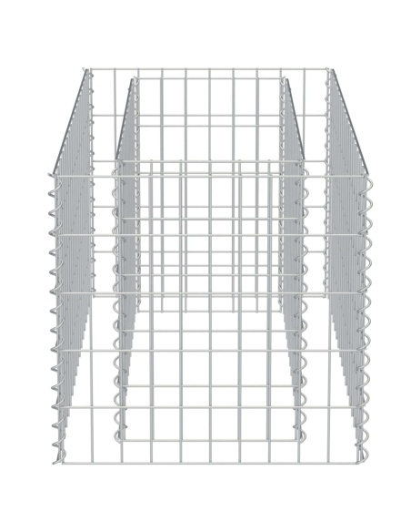 Габион повдигната леха, поцинкована стомана, 90x50x50 cм