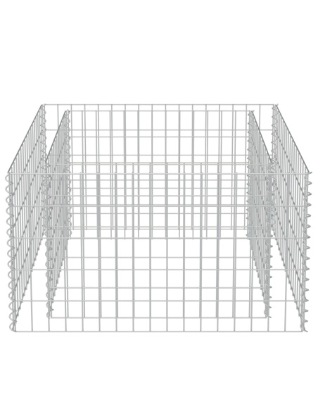 Габион повдигната леха, поцинкована стомана, 90x90x50 cм