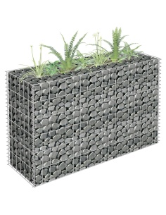 Габион повдигната леха, поцинкована стомана, 90x30x60 см