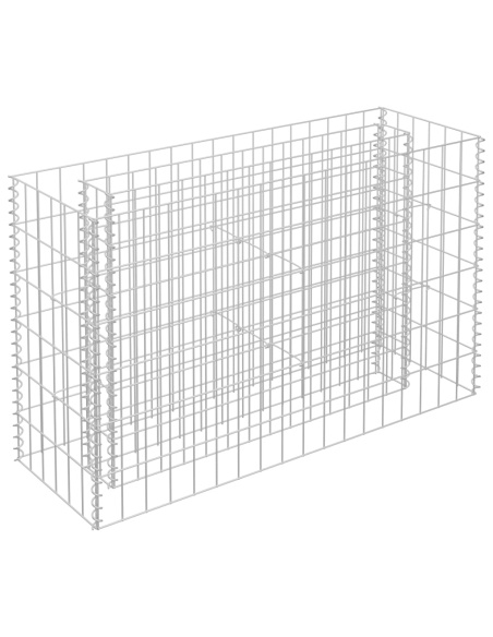 Габион повдигната леха, поцинкована стомана, 90x30x60 см