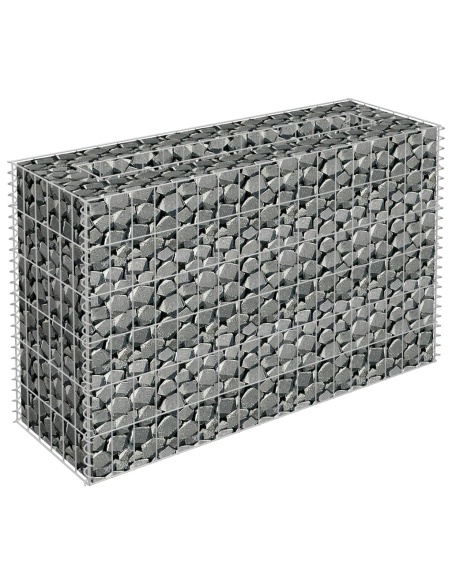 Габион повдигната леха, поцинкована стомана, 90x30x60 см