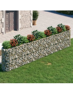 Габион повдигната леха, поцинковано желязо, 470x50x100 cм