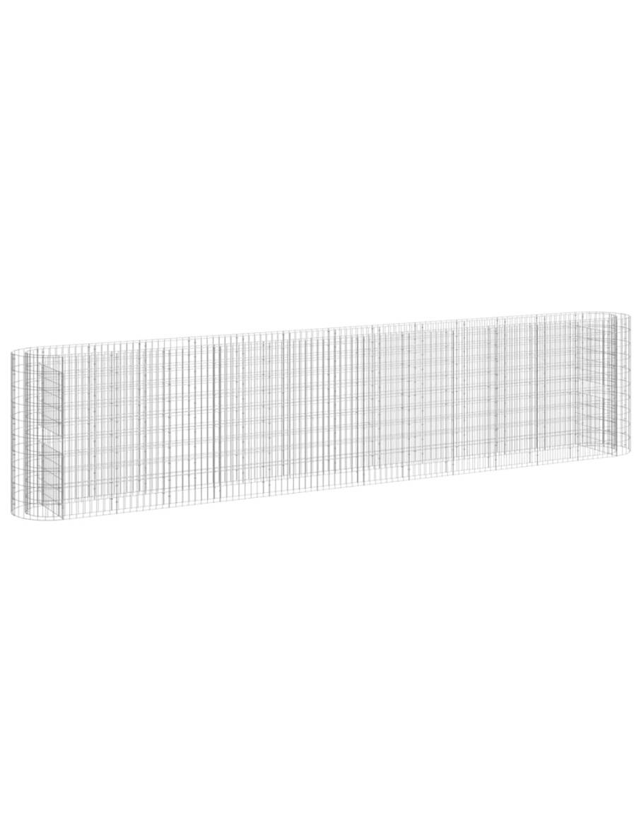 Габион повдигната леха, поцинковано желязо, 470x50x100 cм