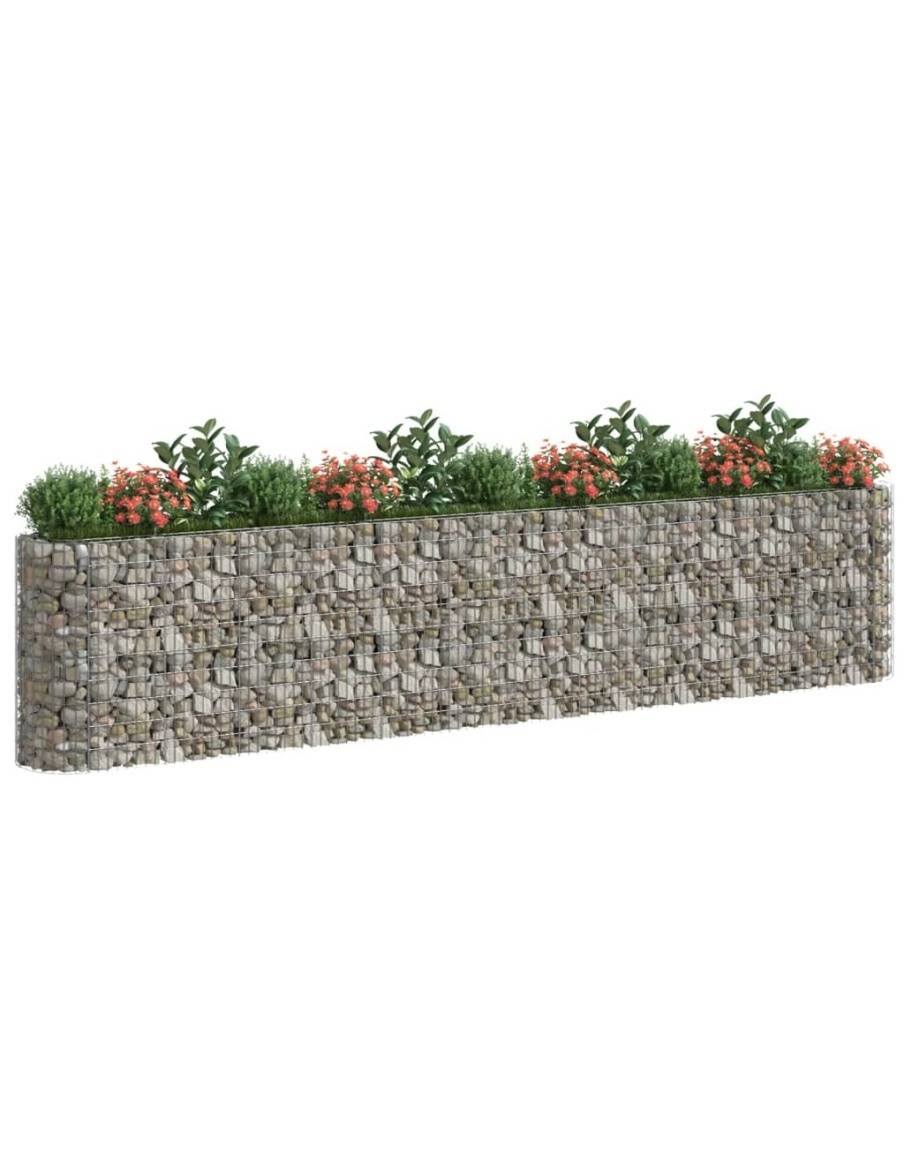 Габион повдигната леха, поцинковано желязо, 470x50x100 cм
