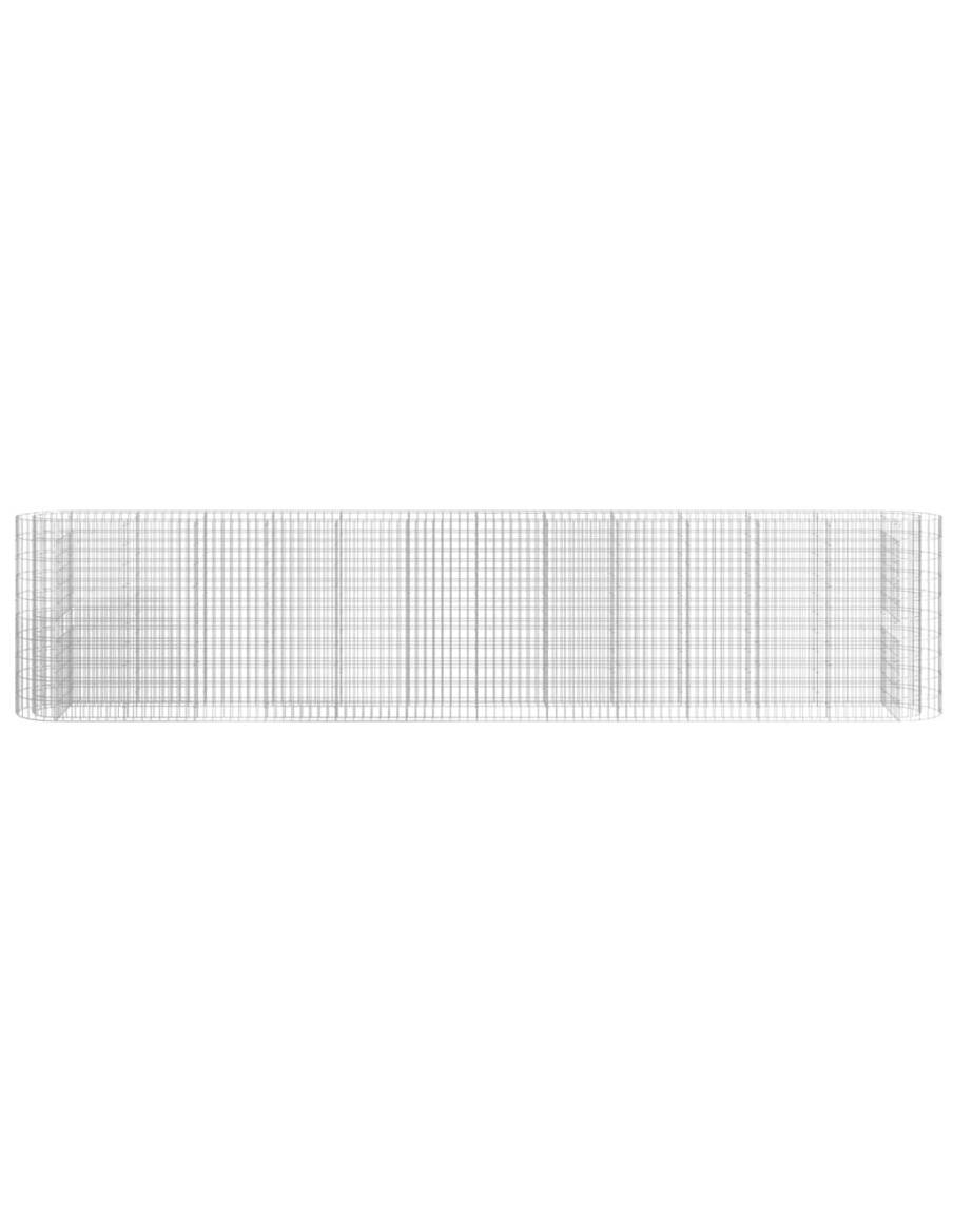 Габион повдигната леха, поцинковано желязо, 470x50x100 cм