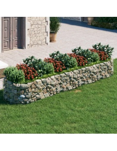 Габион повдигната леха, поцинковано желязо, 400x100x50 cм
