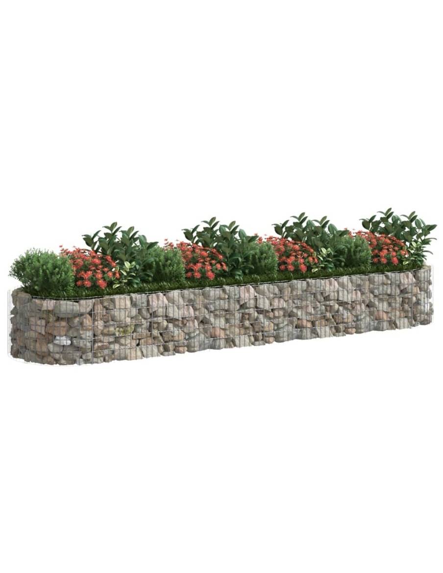 Габион повдигната леха, поцинковано желязо, 400x100x50 cм