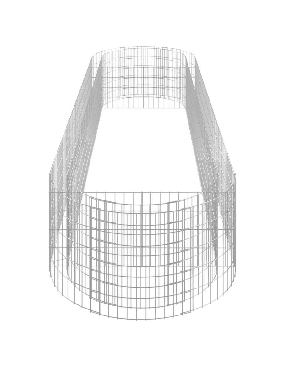 Габион повдигната леха, поцинковано желязо, 400x100x50 cм