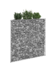 Габион повдигната леха трапец поцинкована стомана 100x20x100 см