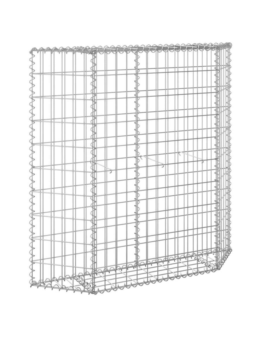 Габион повдигната леха трапец поцинкована стомана 100x20x100 см