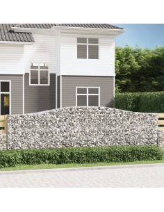 Дъговидна габионна кошница 400x30x120/140 см поцинковано желязо