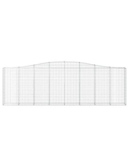 Дъговидна габионна кошница 400x30x120/140 см поцинковано желязо