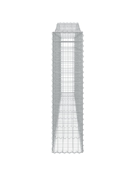Дъговидна габионна кошница 400x30x120/140 см поцинковано желязо