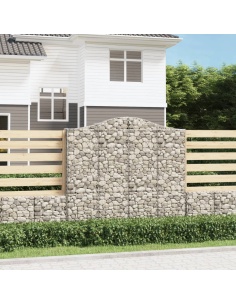 Дъговидна габионна кошница 200x30x180/200 см поцинковано желязо