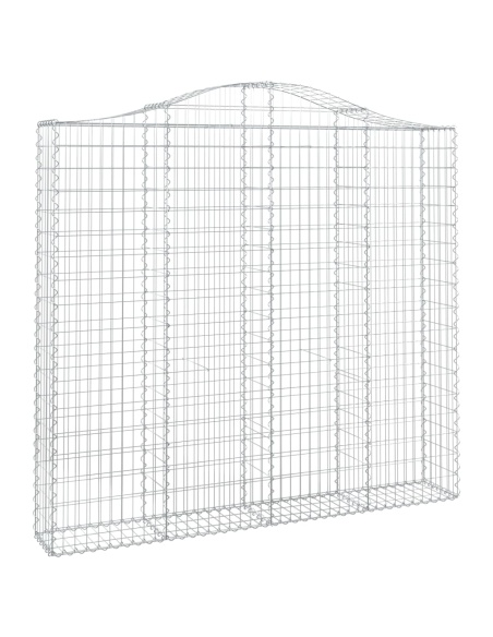 Дъговидна габионна кошница 200x30x180/200 см поцинковано желязо