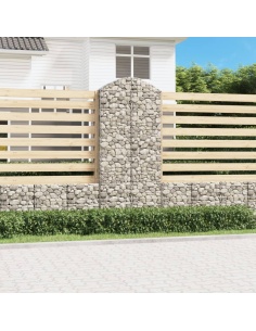 Дъговидна габионна кошница 100x30x220/240 см поцинковано желязо