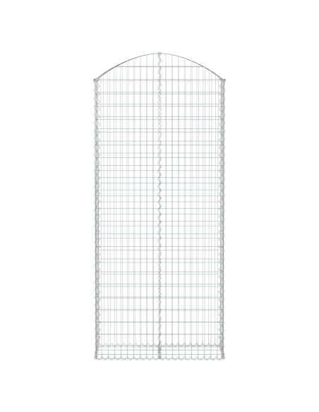 Дъговидна габионна кошница 100x30x220/240 см поцинковано желязо