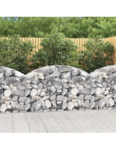 Дъговидна габионна кошница 150x30x80/100 см поцинковано желязо